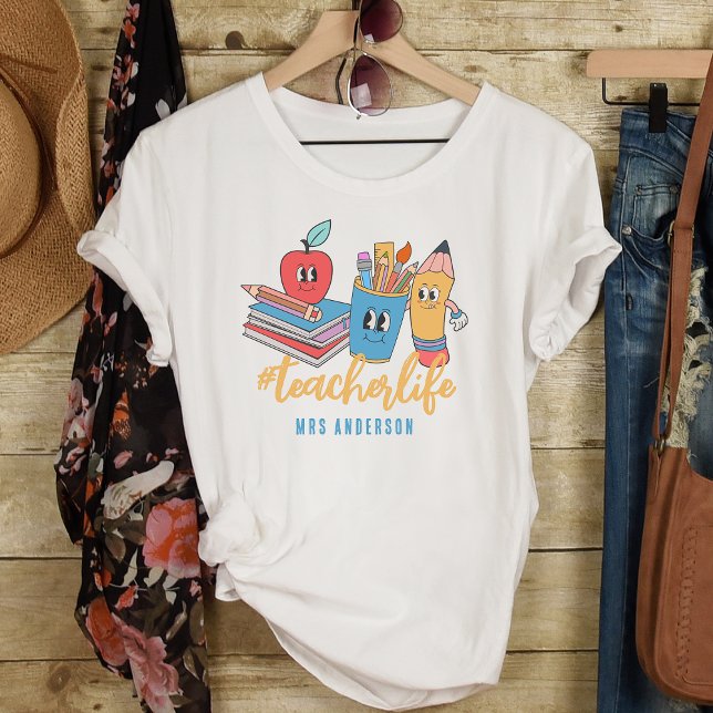 Camisetas retro para profesores #teacherlife (Subido por el creador)