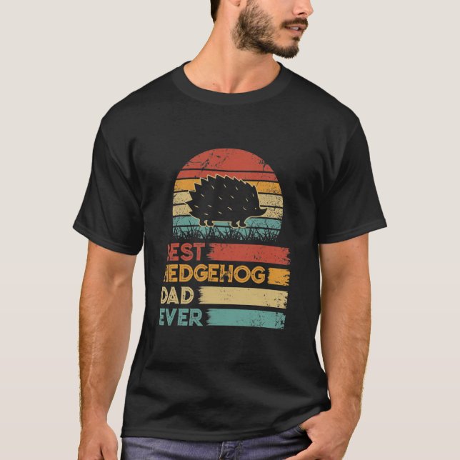 Camisetas Retro Vintage Best Hedgehog Dad (Anverso)