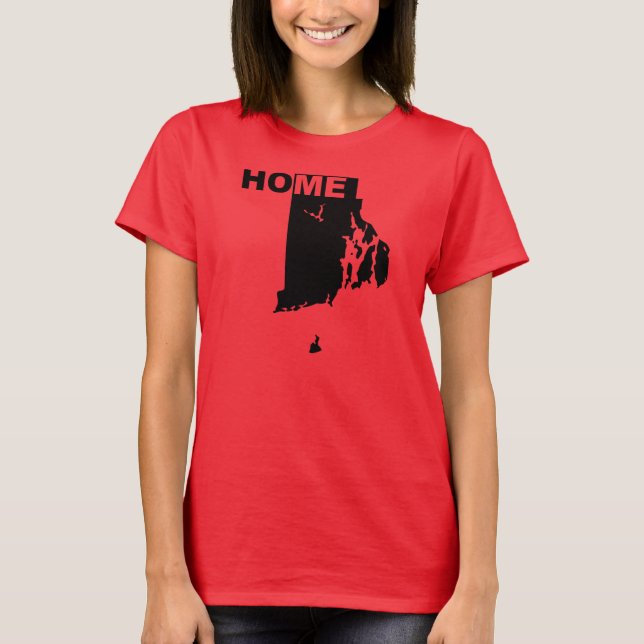 Camisetas Rhode Island Hogar Lejos Del Estado (Anverso)