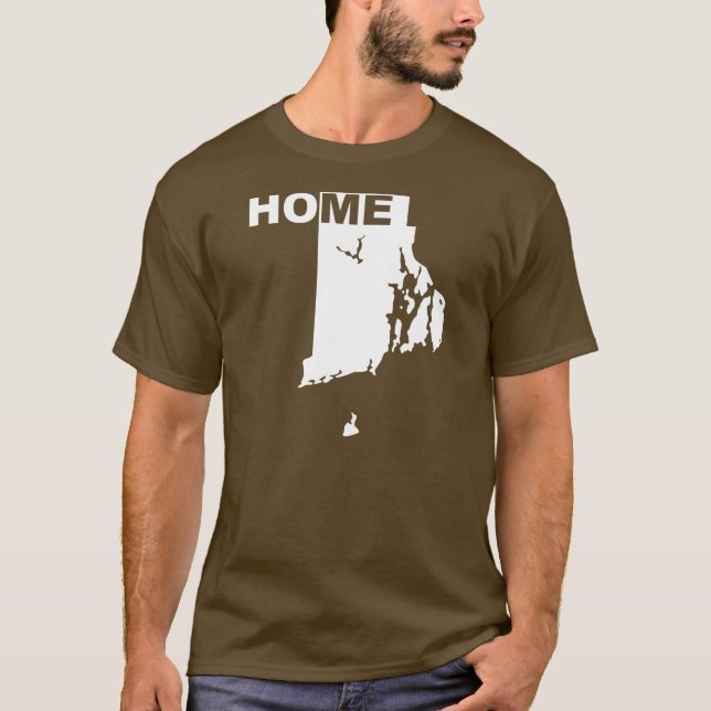 Camisetas Rhode Island Hogar Lejos Del Estado (Anverso)