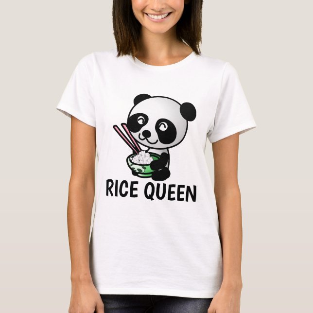 Camisetas RICE QUEEN, RICA LOVER Ladies Graciosas (Anverso)