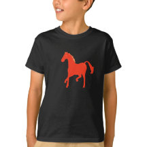 Camisetas rojas del caballo