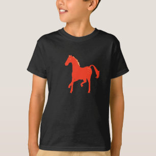 Camisetas rojas del caballo