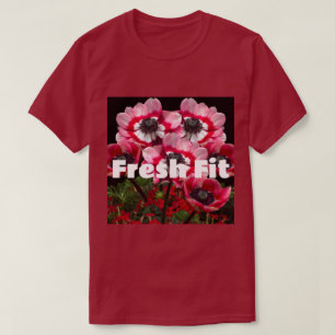 Camisetas rojas oscuras de texto personalizado Fre
