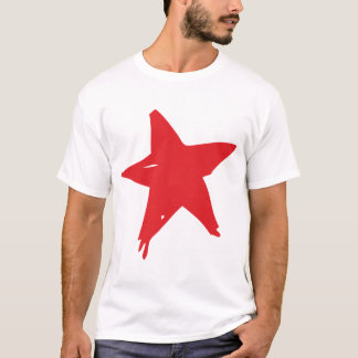 Camisetas rojo de los hombres de la estrella