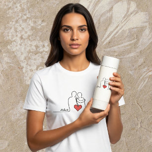 Camisetas románticas a juego con nombres personali
