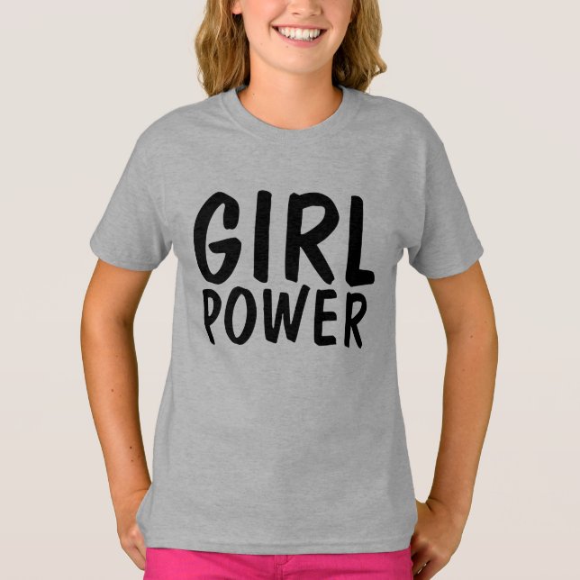 Camisetas rosa POWER chica (Anverso)