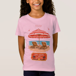 camisetas rosadas de playa y puestas de sol para n