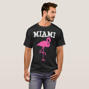 Camisetas rosadas del flamenco de MIAMI BEACH la