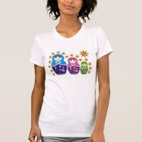 Camisetas rusas Matryoshka Doll