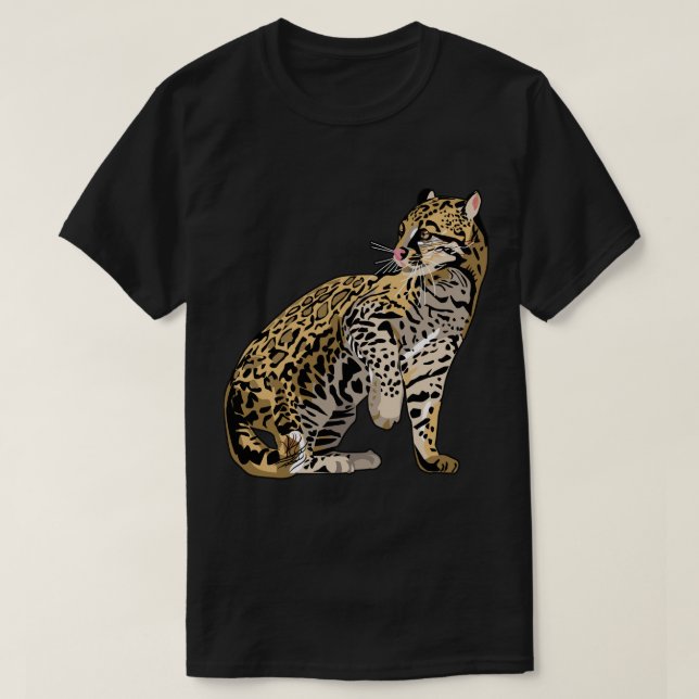 Camisetas salvajes de la vida del gato salvaje del (Diseño del anverso)