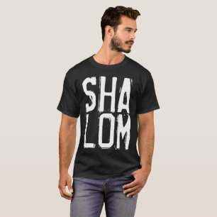 Camisetas SHALOM Black. Judío, Paz