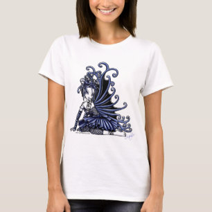 Camisetas sin mangas azules de la hada del tatuaje