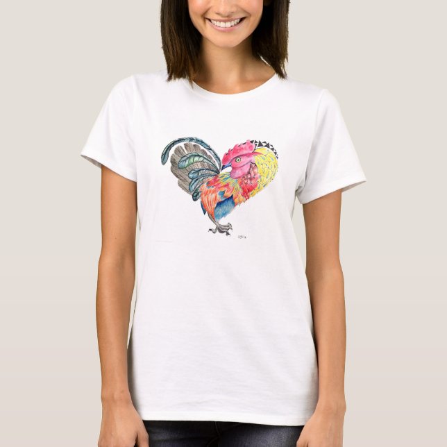 Camisetas sin mangas de Heartimal del gallo del (Anverso)