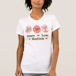 Camisetas sin mangas de Martini del amor de la paz