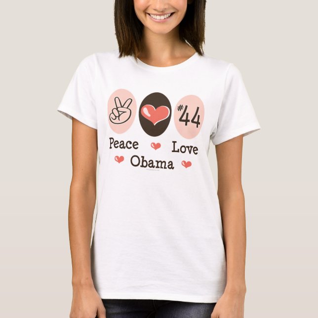 Camisetas sin mangas de Obama 44 del amor de la (Anverso)
