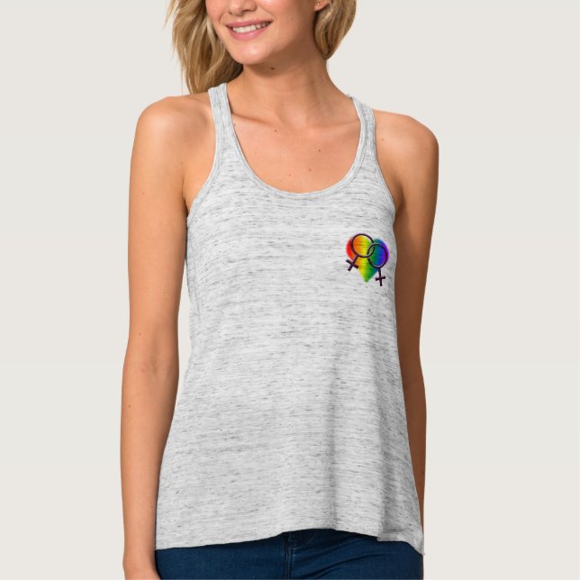 Camisetas sin mangas del amor del arco iris de las (Anverso)