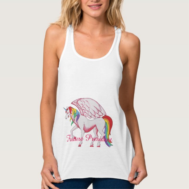 camisetas sin mangas del Embarazo-unicornio (Anverso)