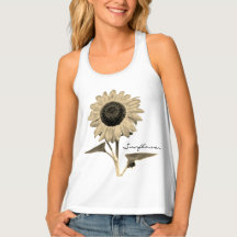Camisetas sin mangas del girasol