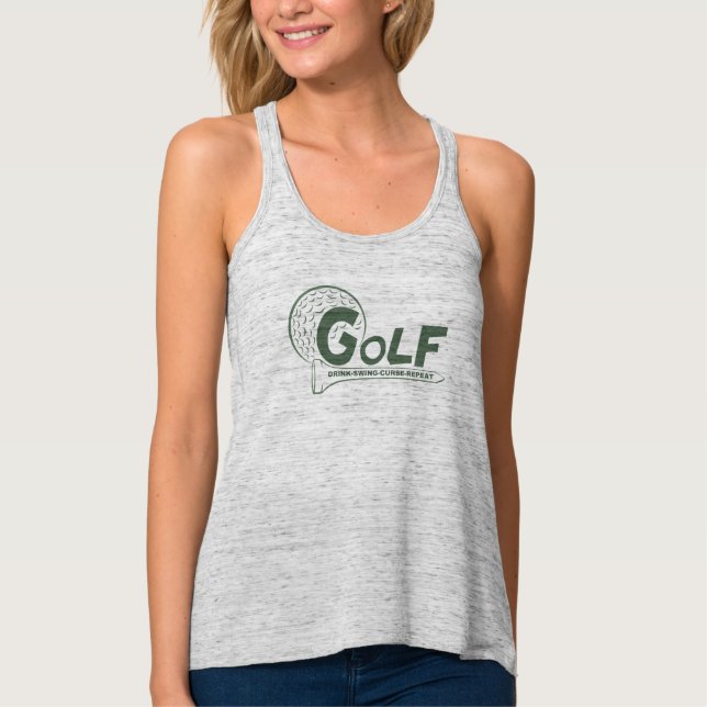 Camisetas sin mangas del humor del golf (Anverso)
