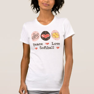 Camisetas sin mangas del softball del amor de la