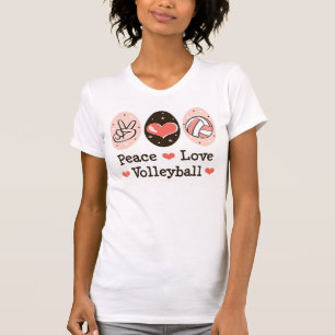 Camisetas sin mangas del voleibol del amor de la