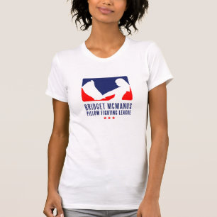 Camisetas sin mangas que luchan de la almohada