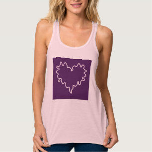 Camisetas sin mangas rizadas de la púrpura del