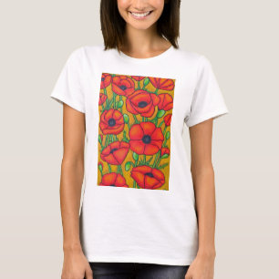 Camisetas sin mangas toscanas de las amapolas
