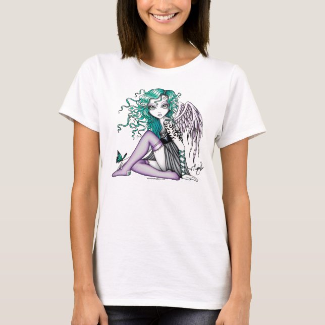 Camisetas sin mangas violetas del ángel del (Anverso)
