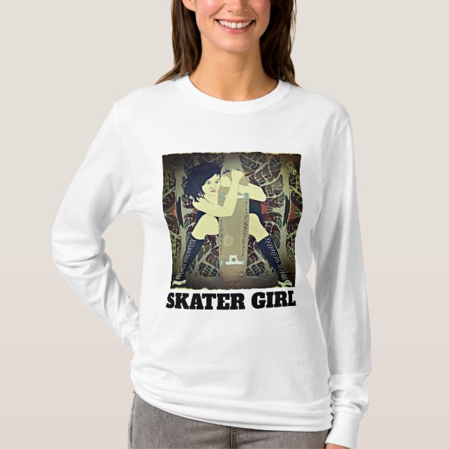 Camisetas SKATER CHICA SKATEBOARDING (Anverso)