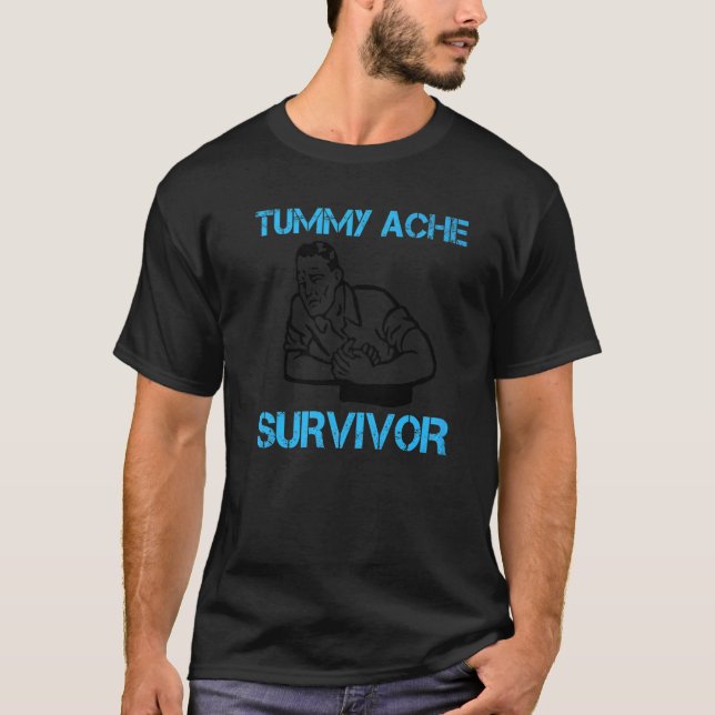 Camisetas Sobreviviente Dolor de Barriga Dolor de  (Anverso)