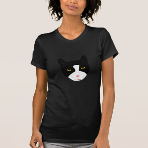 Camisetas sonrientes de la cara del gato