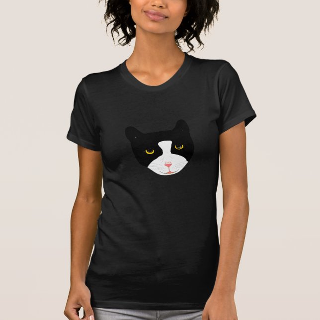 Camisetas sonrientes de la cara del gato (Anverso)