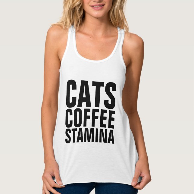 Camisetas STAMINA CAT, CAFÉ CATS (Anverso)