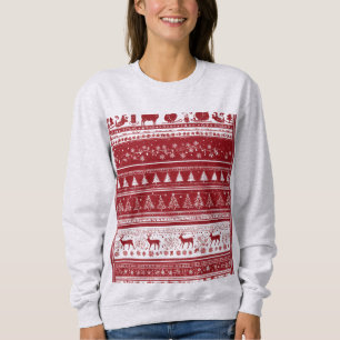 Camisetas sudaderas de Navidad con árboles y cierv