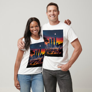 Camisetas Sunset de Wildlife City Skyline