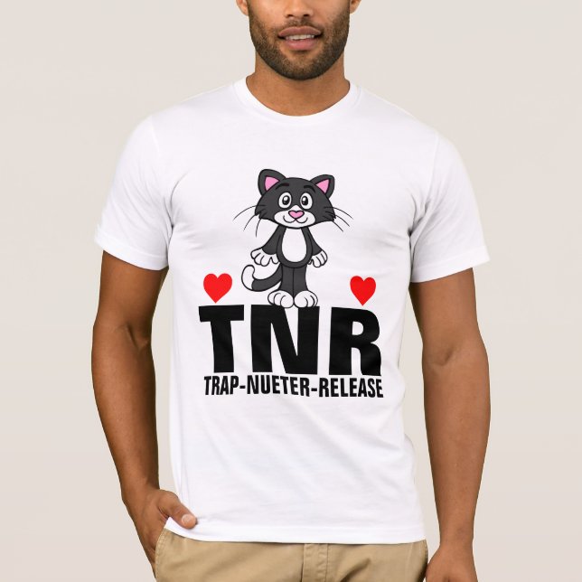 CAMISETAS TNR CAT TRAP NUETER RELEASE (Anverso)