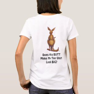Camisetas traseras y traseras de preguntas canguro
