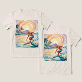 Camisetas Tri-Blend Surfing Tropical Sunset