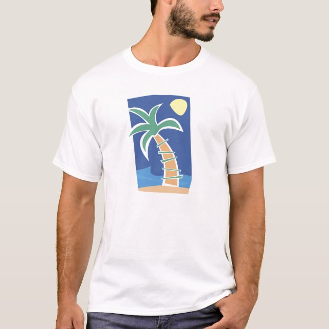 Camisetas tropicales de árbol de palmera (Anverso)