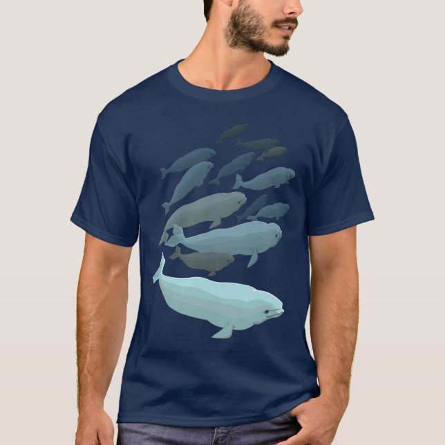 Camisetas unisex del arte de la ballena de la (Anverso)
