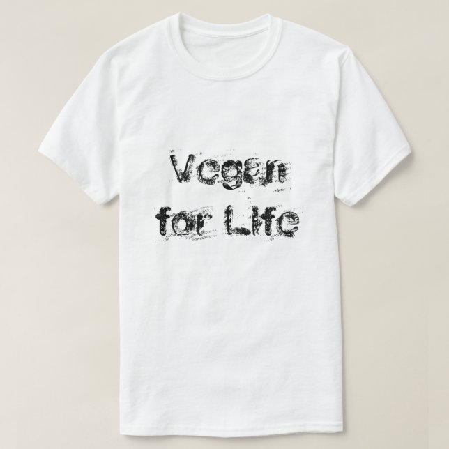 Camisetas Unisex - Vegan de por vida (Diseño del anverso)