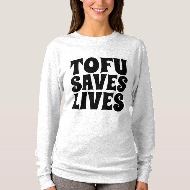 Camisetas vegetarianas TOFU SALVA VIDAS (Anverso)