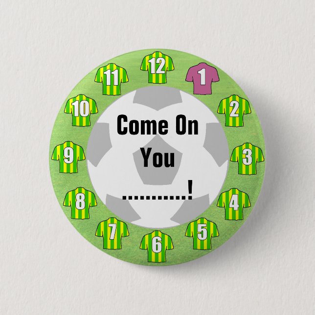 Camisetas verdes y amarillos Insignia del botón de (Anverso)