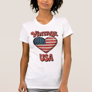 camisetas vintage corazón para mujeres usd