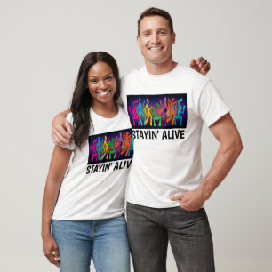 Camisetas vintage, STAYIN' ALIVE, Tees Disco