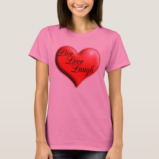 Camisetas vivo de la risa del amor (Anverso)
