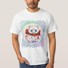 Camisetas White Kitten Hearts