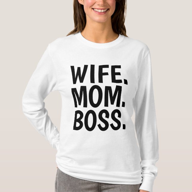 Camisetas WIFE MOM BOSS (Anverso)